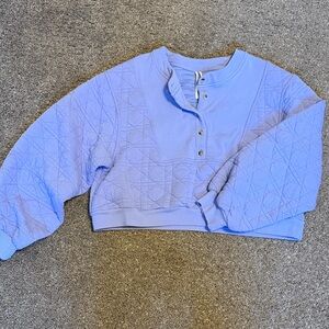 Anthropologie Quilted Lavender Sweatshirt